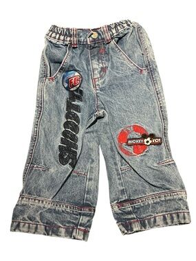3/$20 Disney Mickey Jeans With Red Soccer Patch